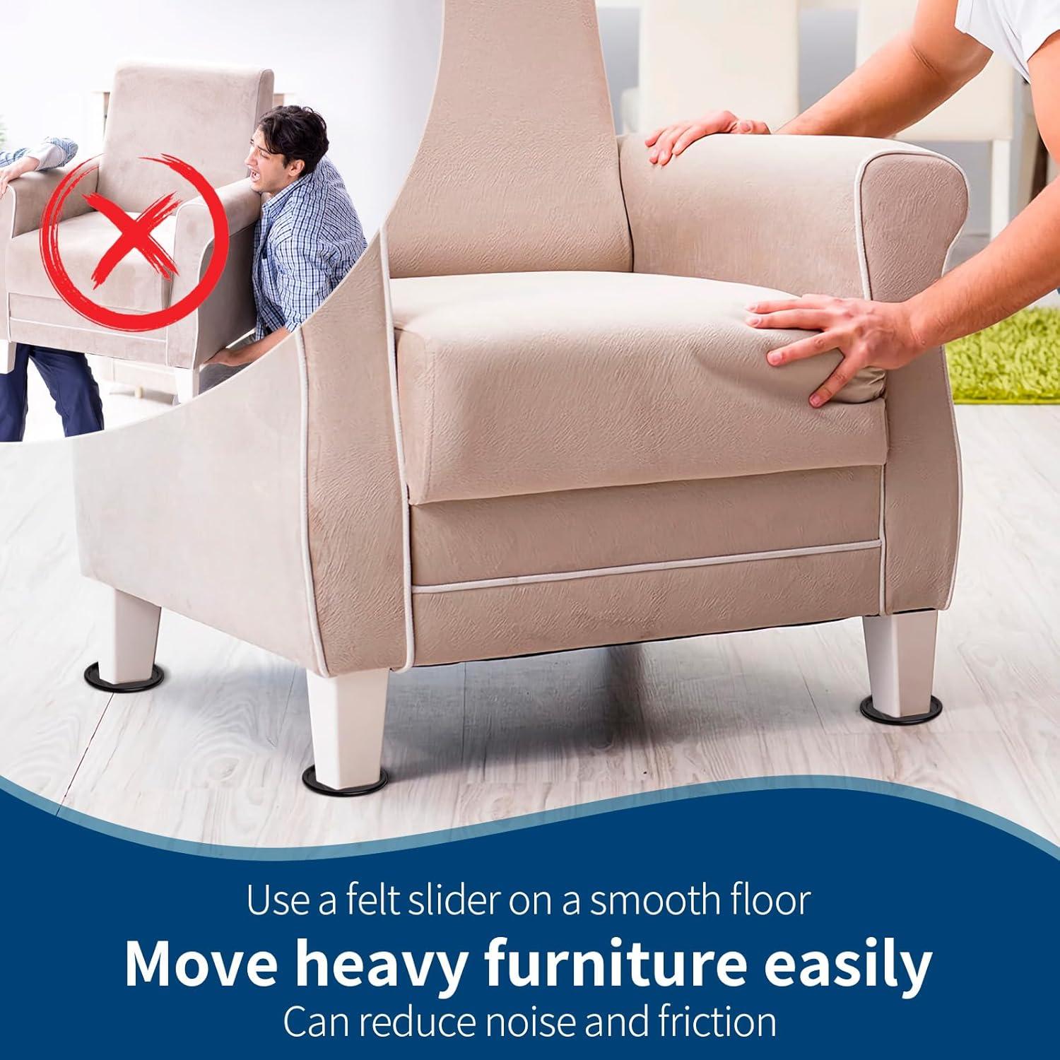 Tazas de Fieltro Reutilizables Ezprotekt 1.6" para Muebles - 16 Pcs