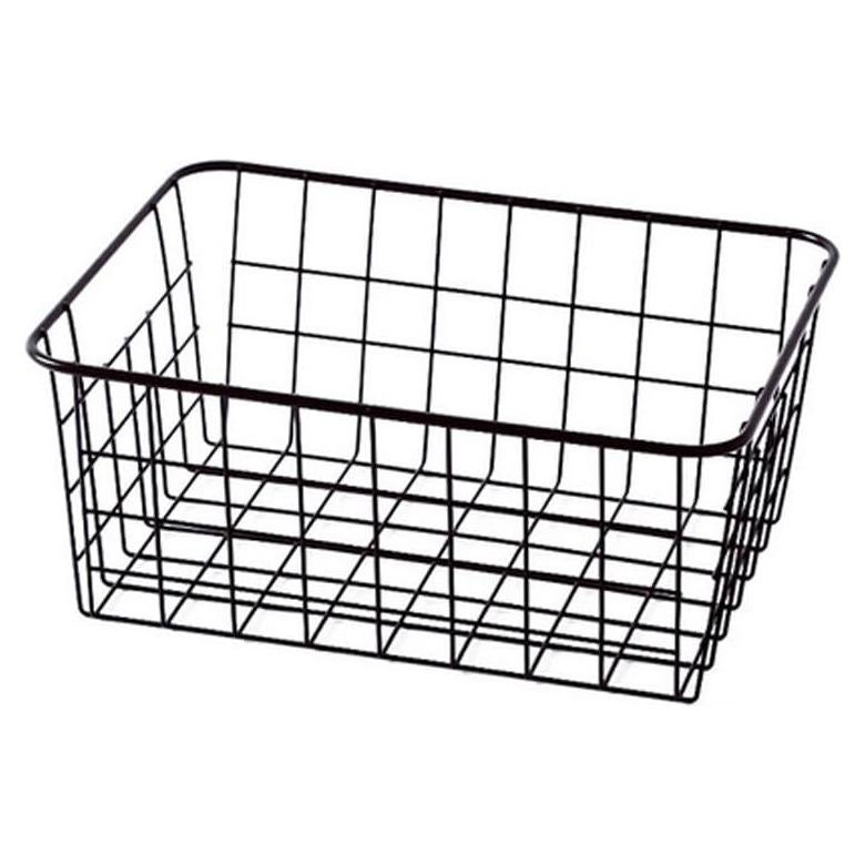 Cesta de Almacenamiento de Alambre Negra LUANT 28.5x17.5 cm