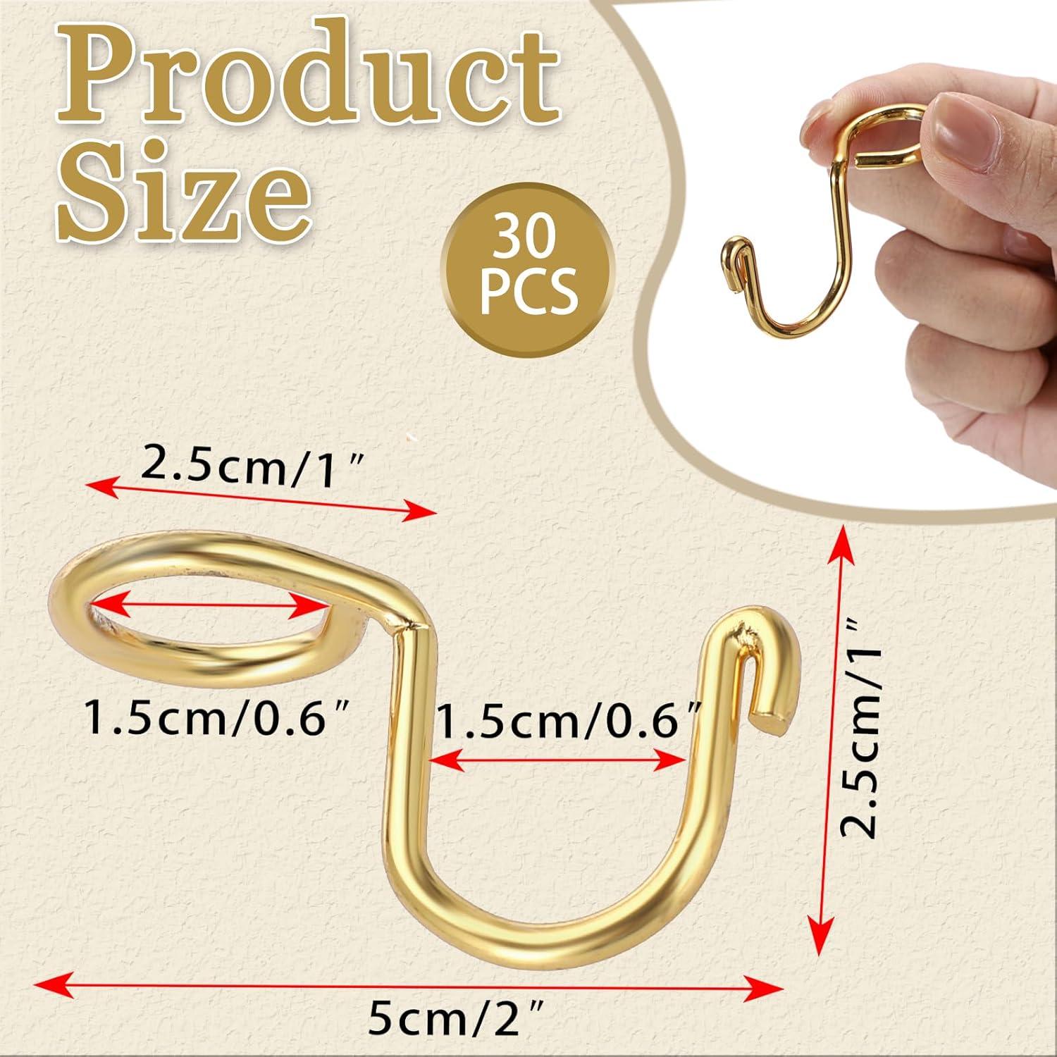 Ganchos Conectores de Perchas Kokone 30 Piezas Metal Dorado