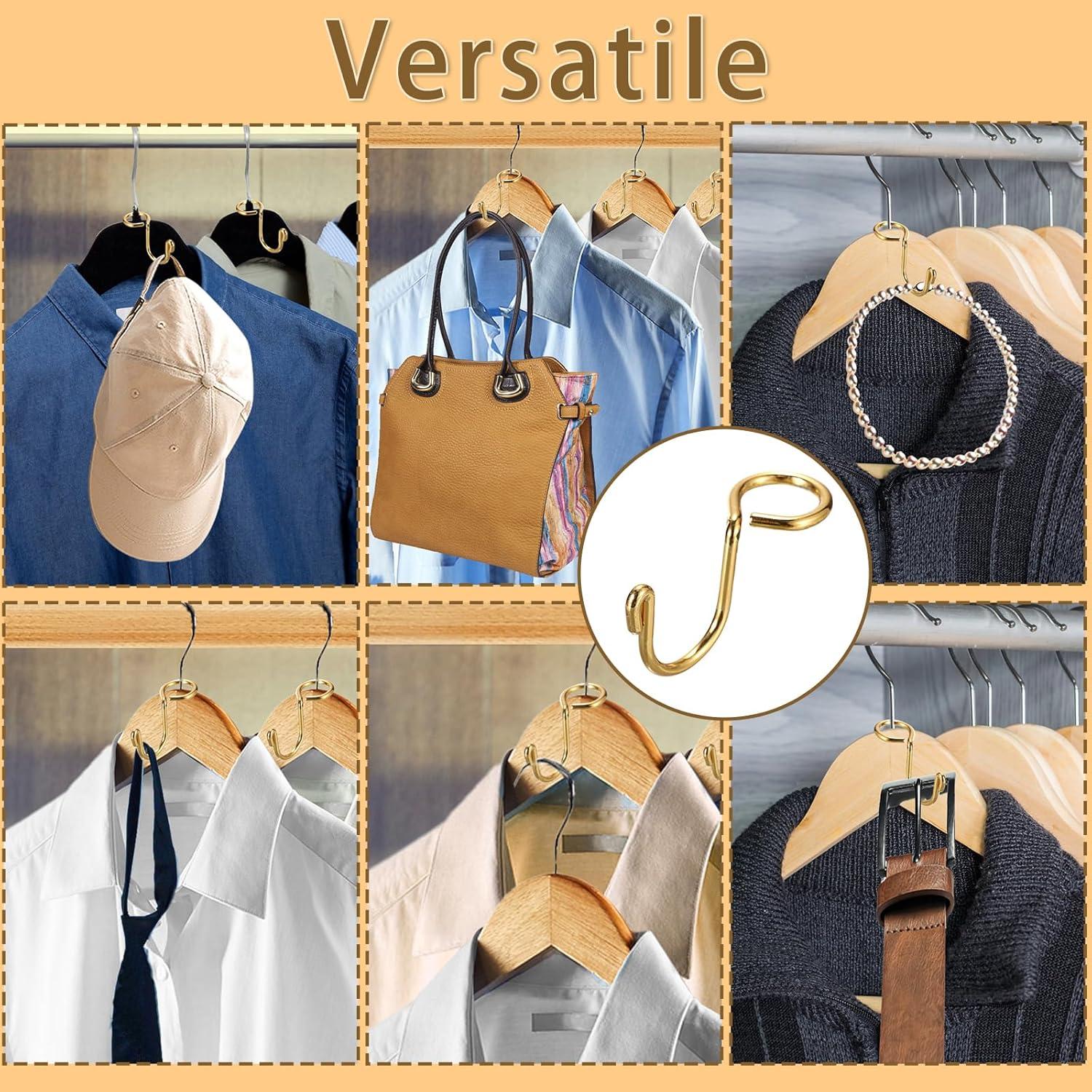 Ganchos Conectores de Perchas Kokone 30 Piezas Metal Dorado