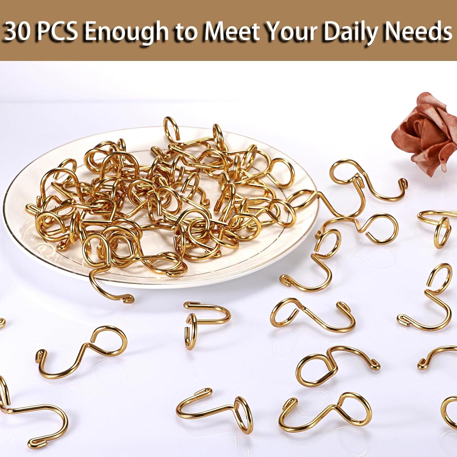 Ganchos Conectores de Perchas Kokone 30 Piezas Metal Dorado