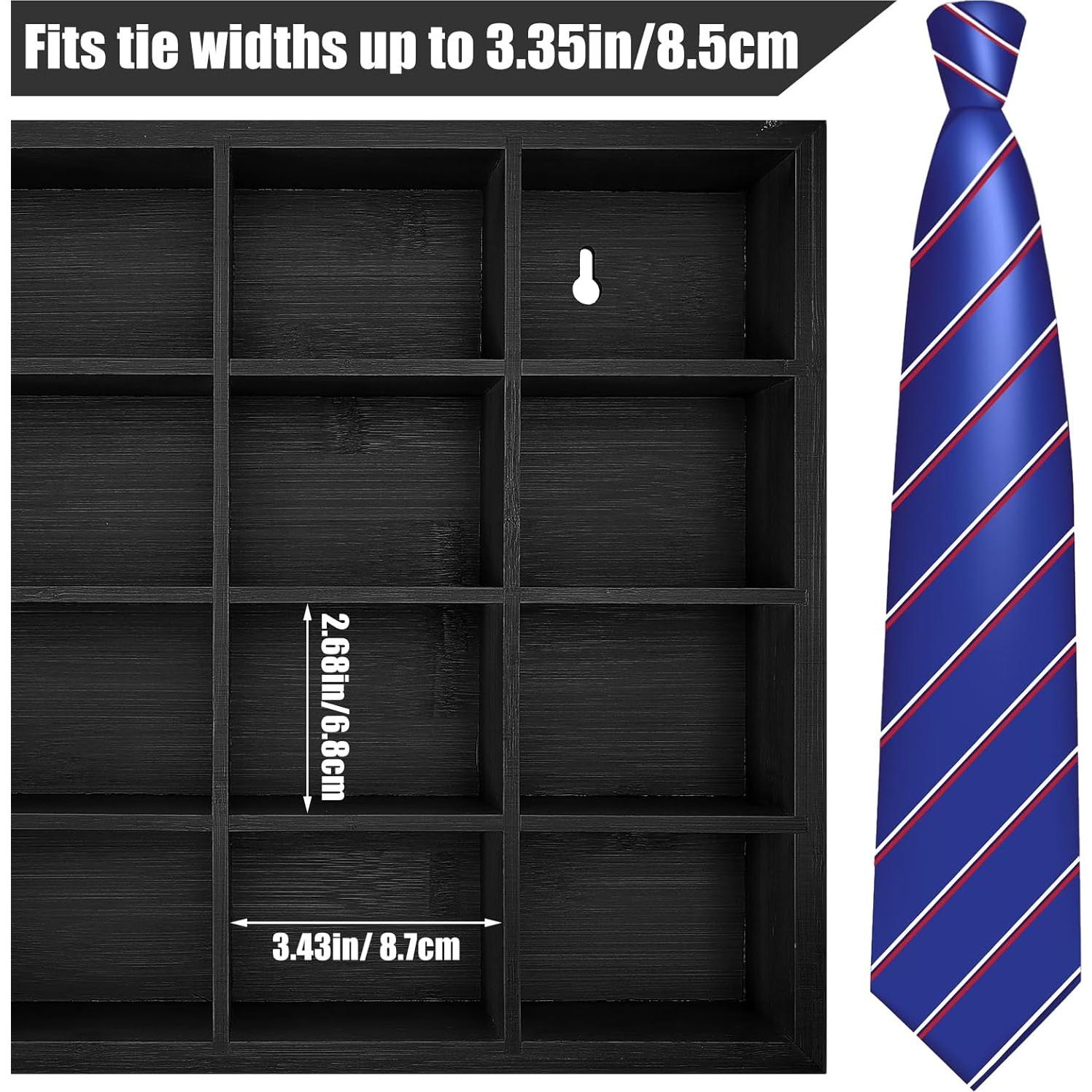 Organizador de Corbatas Wesiti de Bambú con 16 Compartimentos