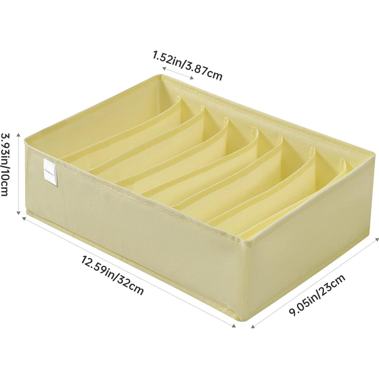 Organizador de Cajón para Ropa Coorganisers 4 Piezas Beige 8 Compartimentos