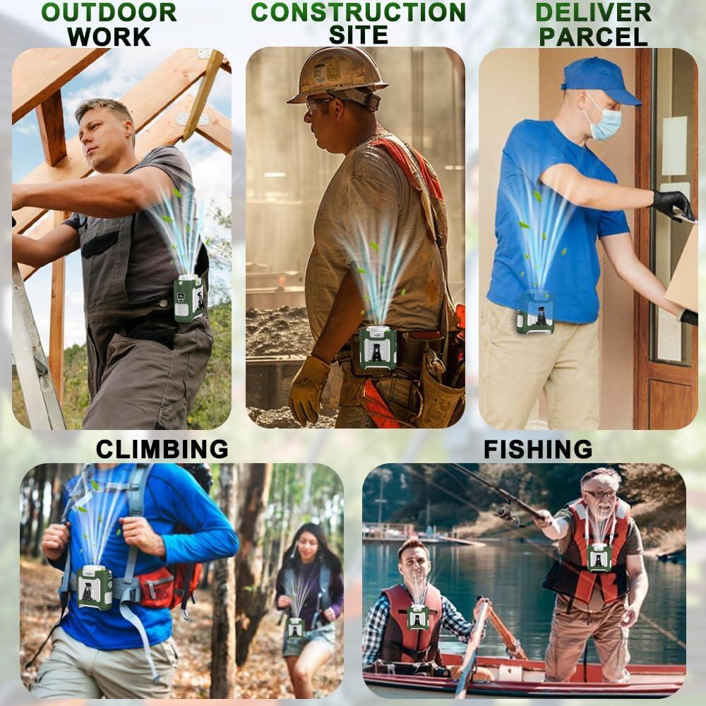 Ventilador Personal Portátil MRDIYFUN K50S 16000mAh Verde