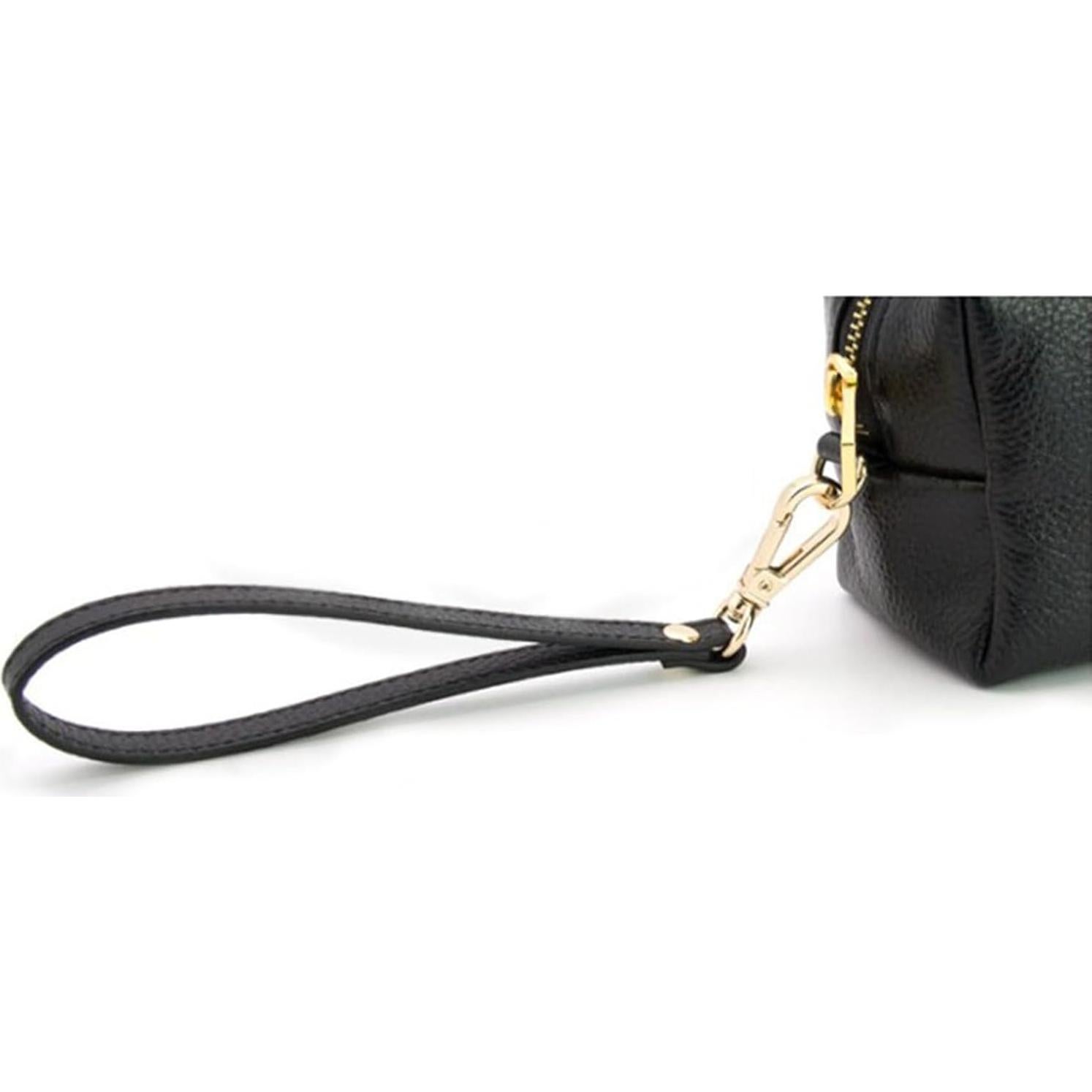 Correa de Muñeca de Cuero Genuino para Llavero y Cartera