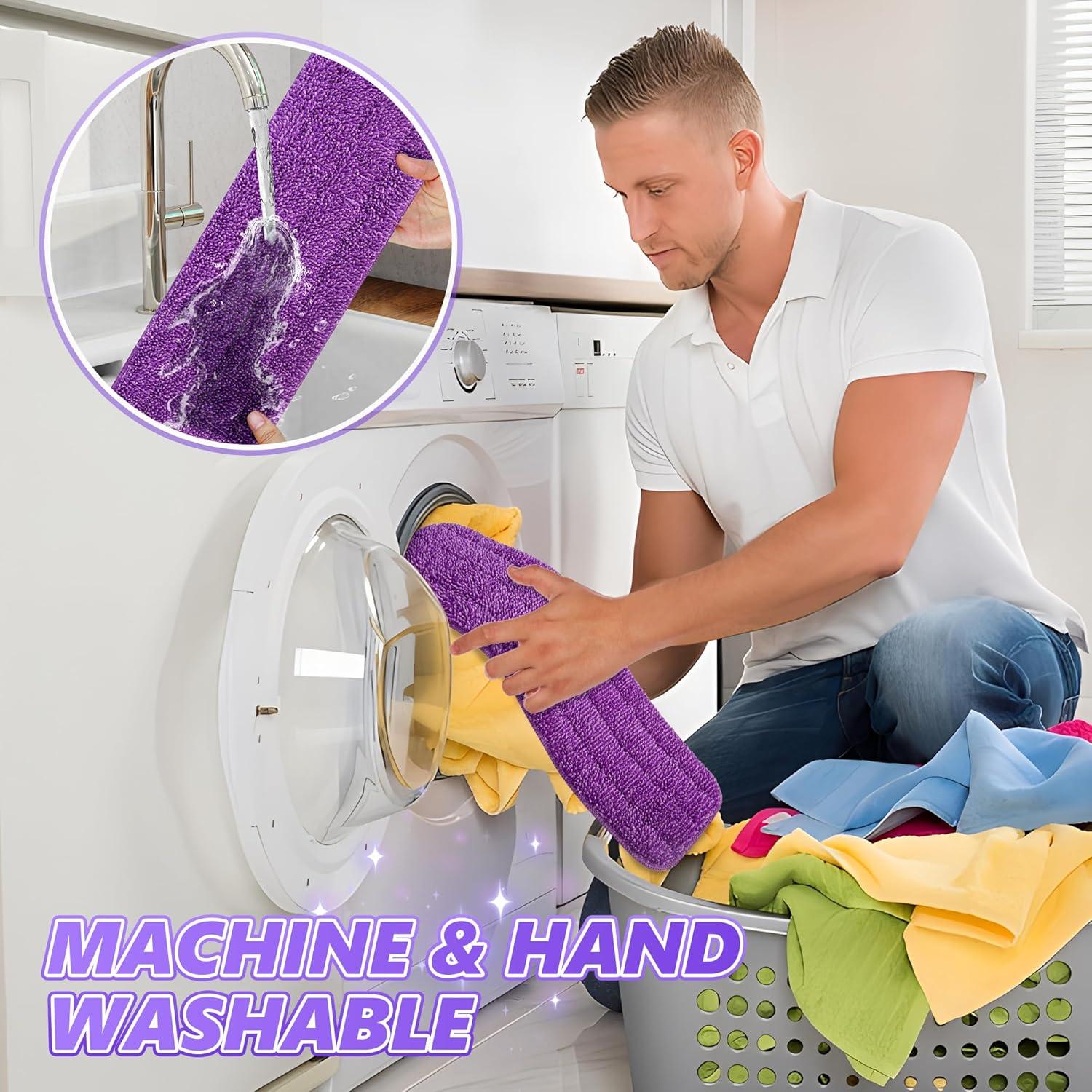 4 Almohadillas Reutilizables Microfibra BPAWA 15" para Mopa