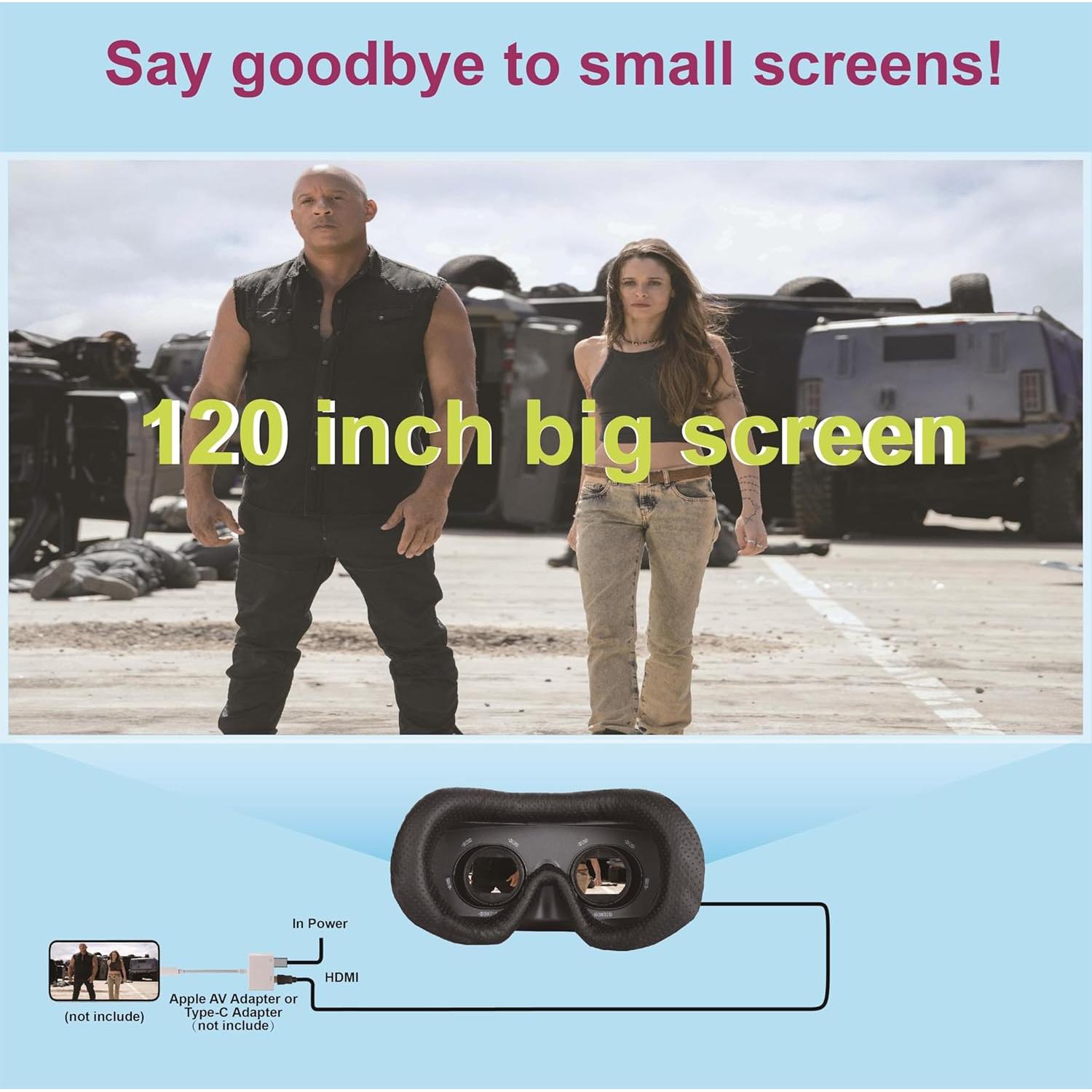 Gafas de Video 3D Bigeyes H3 Pro HDMI 720p Batería 4.5h