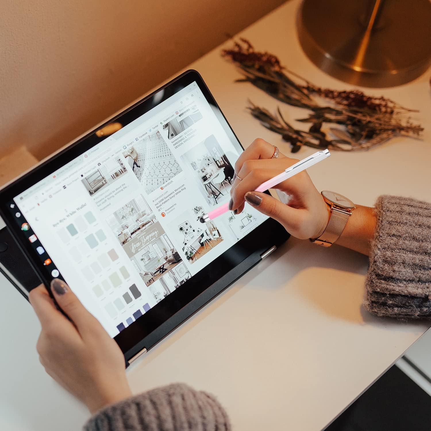 Bolígrafos Stylus Linfanc para Pantallas Táctiles - 6 Pzas, 12 Puntas Reemplazables