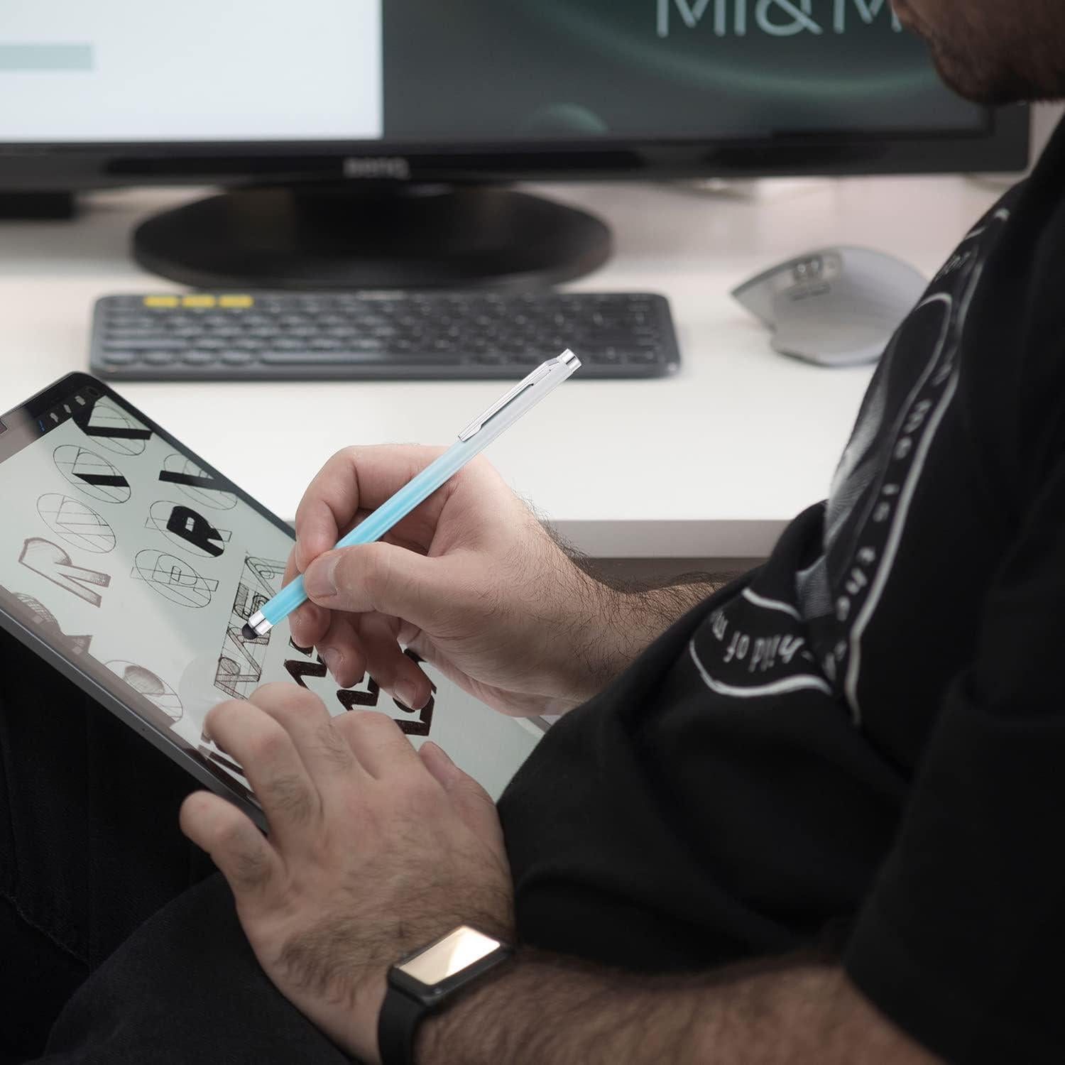 Bolígrafos Stylus Linfanc para Pantallas Táctiles - 6 Pzas, 12 Puntas Reemplazables