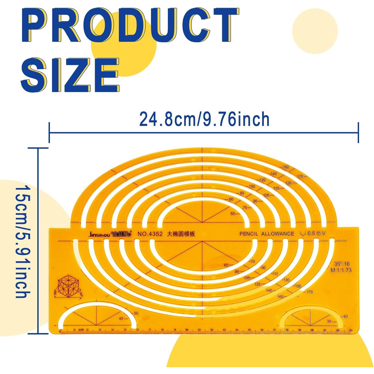 Plantilla Ovalada Grande ZLYY 24.8x15cm Resina K Naranja