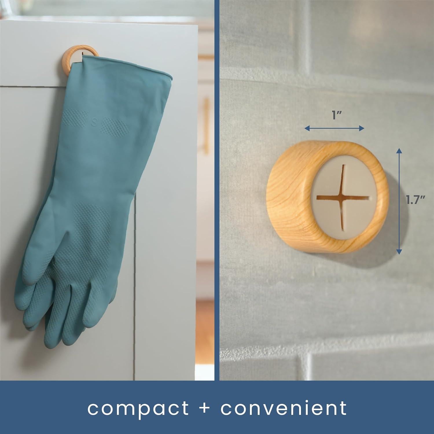 Ganchos Adhesivos Redondos S&T INC. para Toallas - Paquete de 4