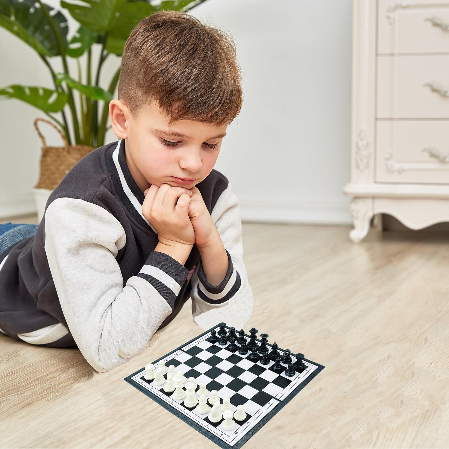 Juego de Ajedrez de Viaje Plegable KIDAMI Magnético 20.3x10.2 cm