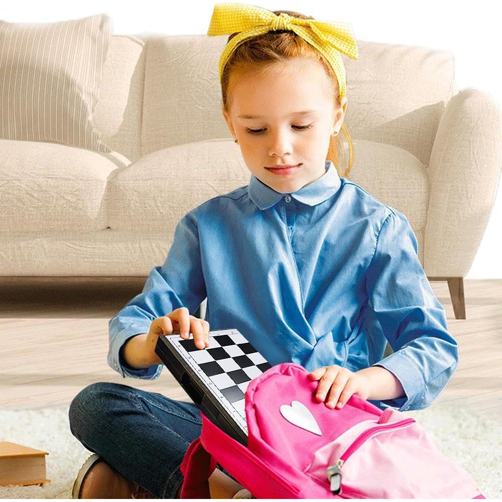 Juego de Ajedrez de Viaje Plegable KIDAMI Magnético 20.3x10.2 cm