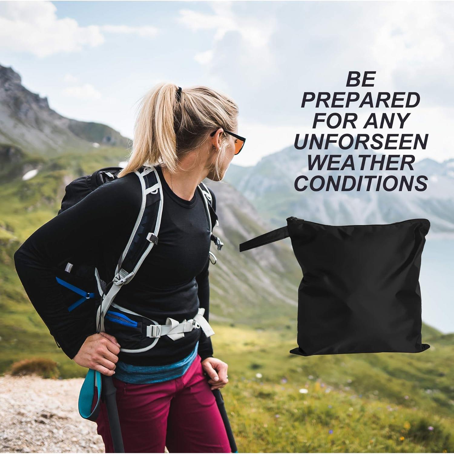 Poncho de Lluvia Impermeable Lingito para Adultos - Negro