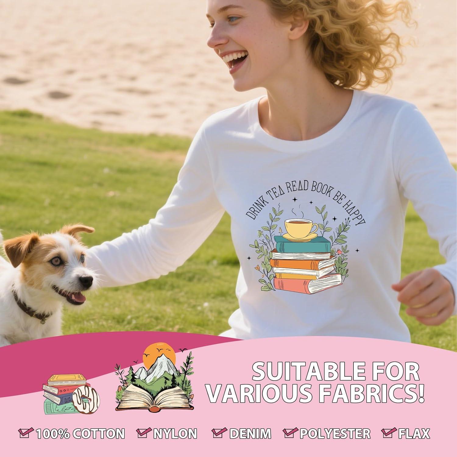 Transferencias de Planchar Falueqg - 20 Piezas Libros 20x20 cm