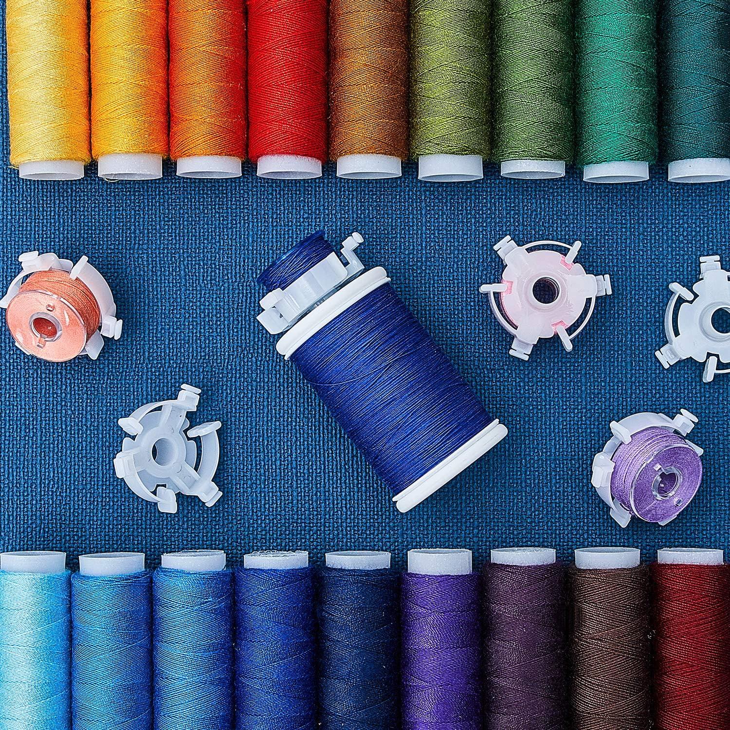 WILLBOND 25 Sujetadores de Bobinas Transparentes para Costura