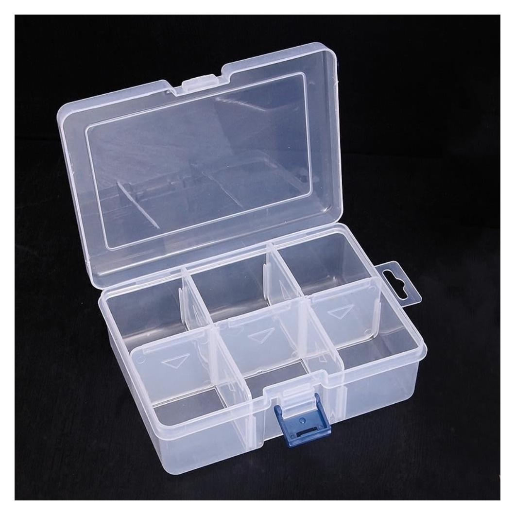 Caja de Almacenamiento Plástica TOHOCH 6 Compartimentos 16.5x11.7cm