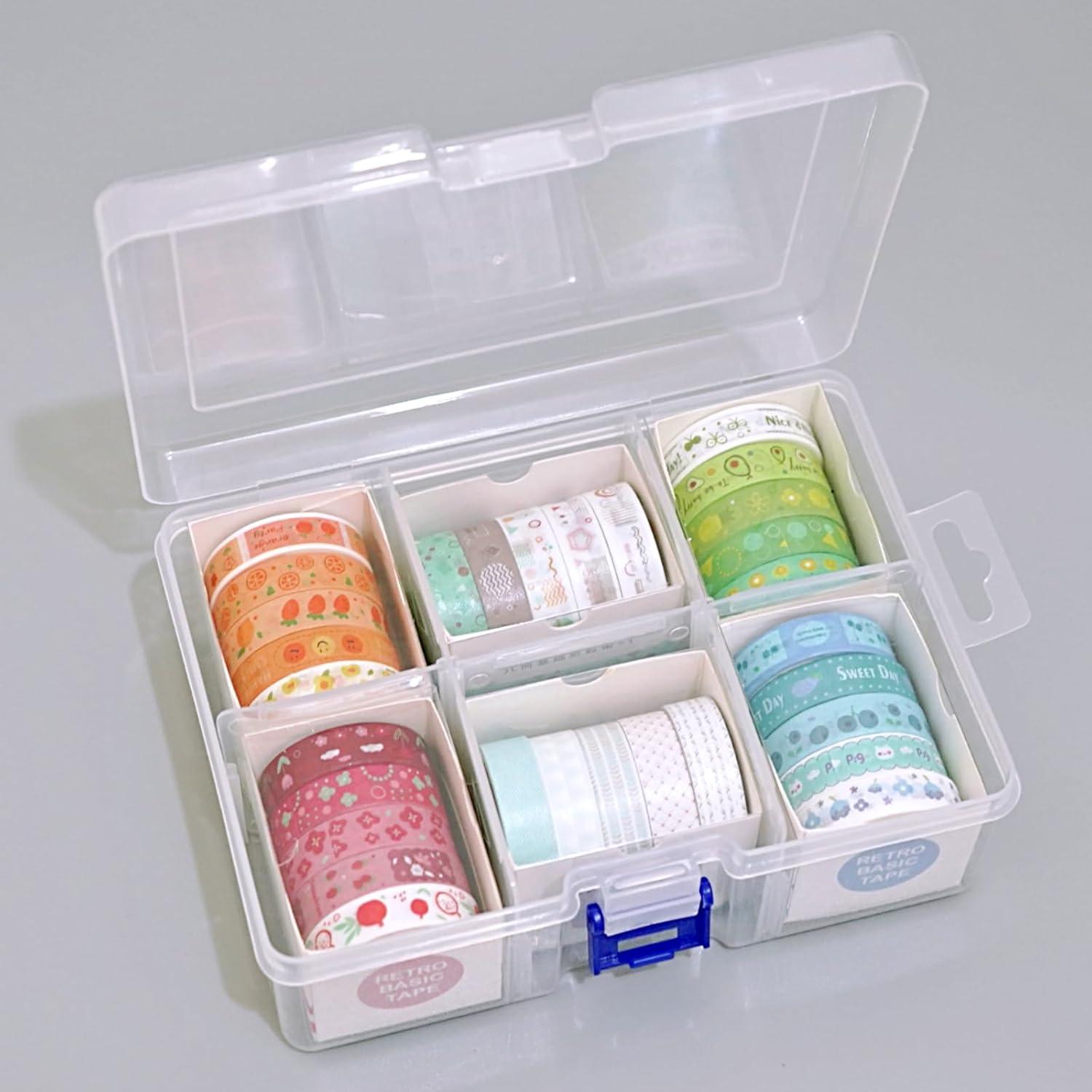 Caja de Almacenamiento Plástica TOHOCH 6 Compartimentos 16.5x11.7cm