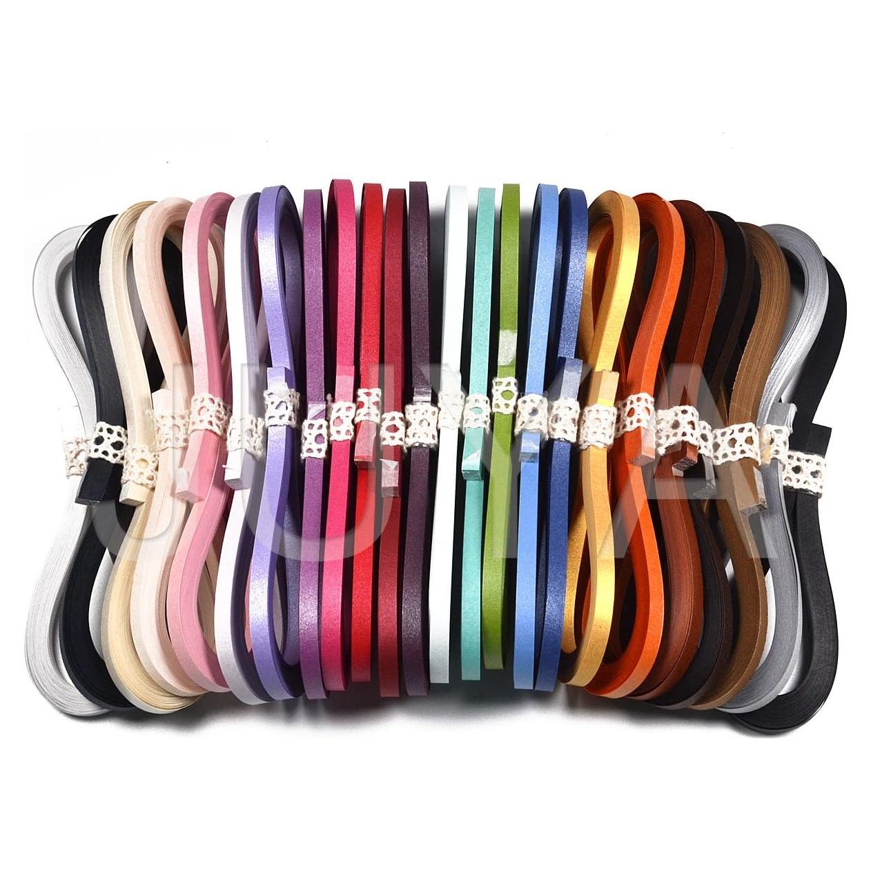 JUYA Juego de Papel Quilling Metálico 24 Colores 3mm Ancho