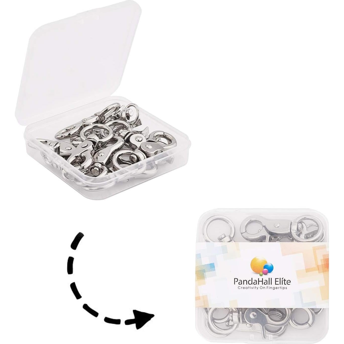 Ganchos de Traba de Langosta Metal PH PandaHall 16 Pcs