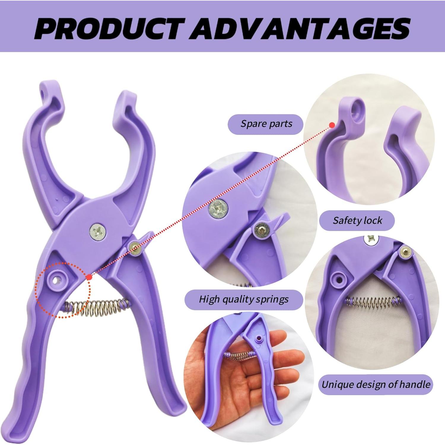 Herramienta de Ojos de Seguridad SPMKTQK 5-30mm Púrpura