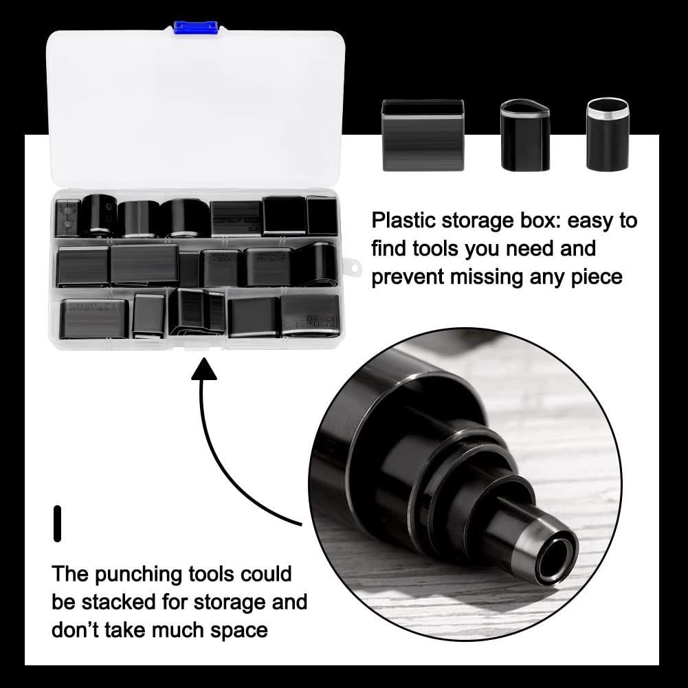 Juego de Perforación de Agujeros de Cuero Ftyiwu 52 Formas