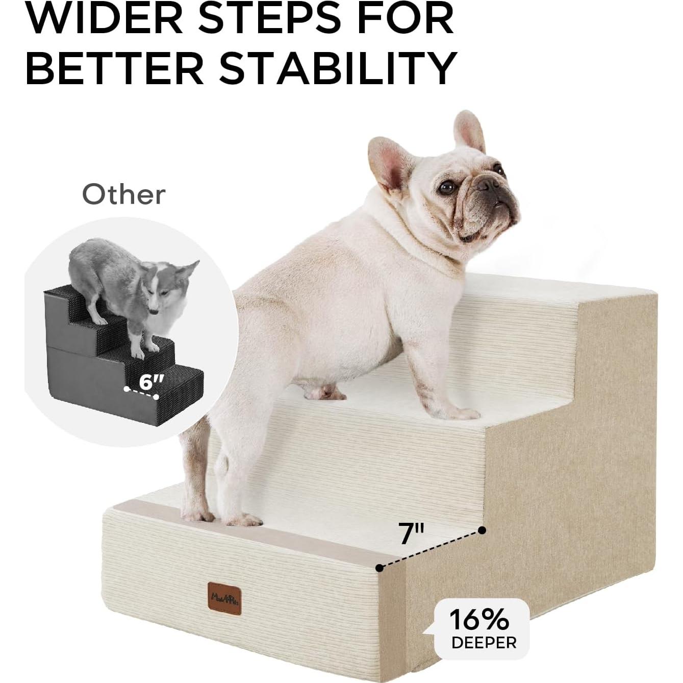 Escaleras para Perros Made4Pets 3 Escalones Beige Antideslizantes