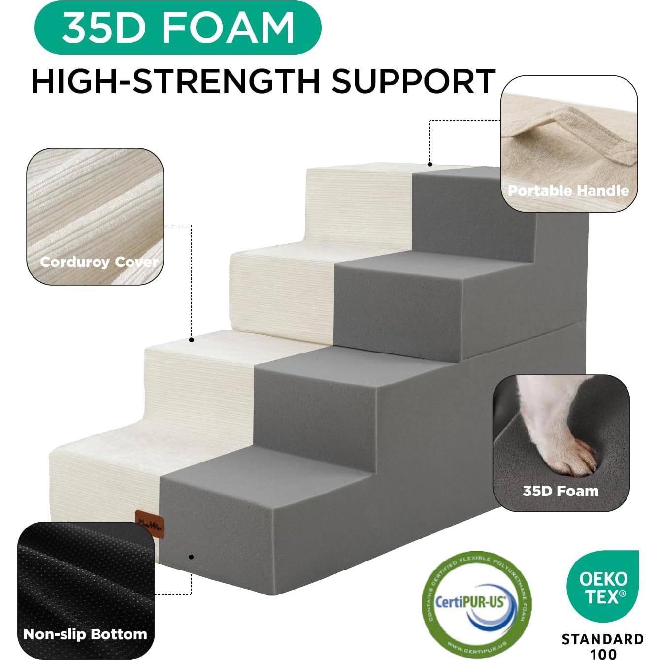 Escaleras para Perros Made4Pets 3 Escalones Beige Antideslizantes