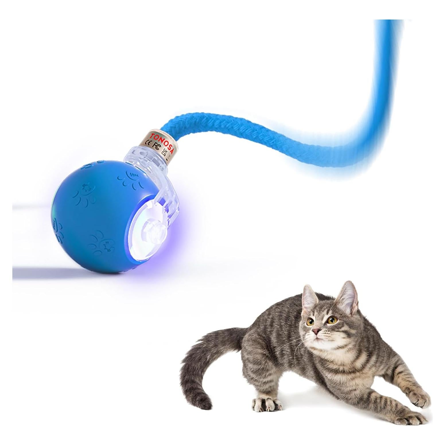 Juguete Interactivo para Gatos Tonosa O10 - Bola Automática Azul