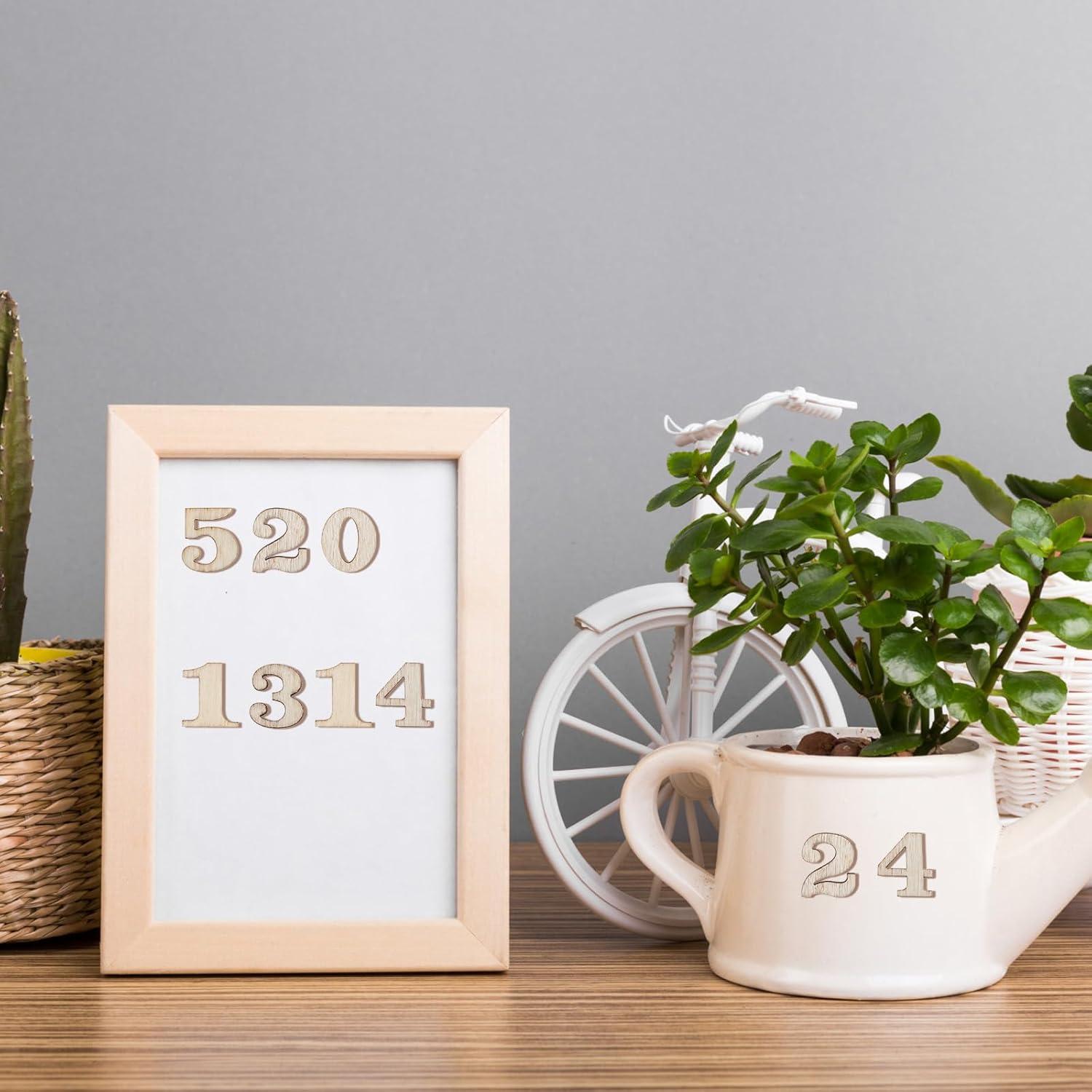 Números de Madera Natural Molain 100 Piezas 15mm DIY