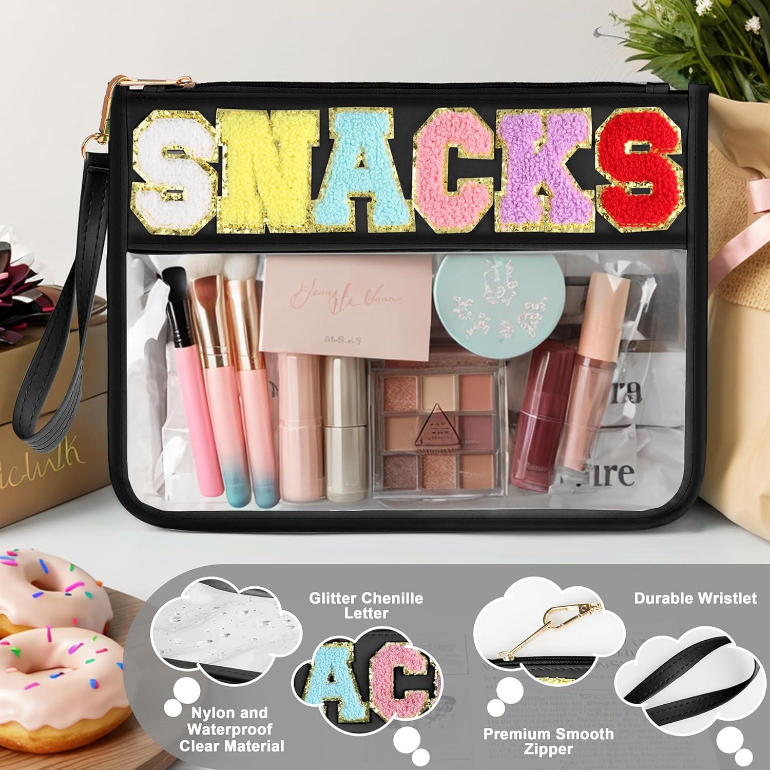 Bolsa de Snack y Maquillaje Impermeable TESAFNG Negra 31x21.5 cm