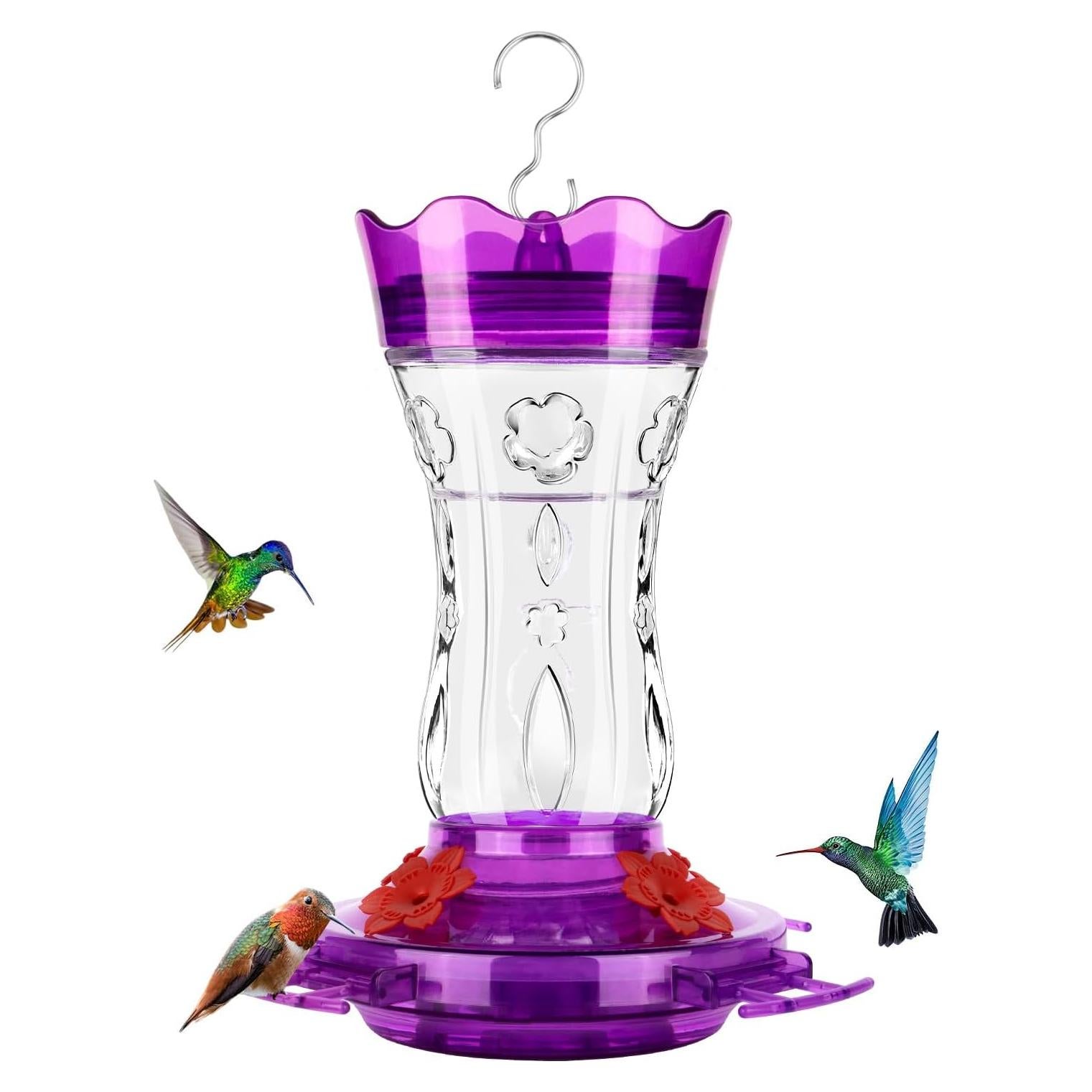 Comedero para colibrí XAROO de vidrio 425g con trampa para hormigas