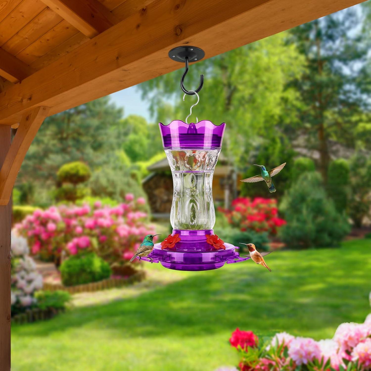 Comedero para colibrí XAROO de vidrio 425g con trampa para hormigas