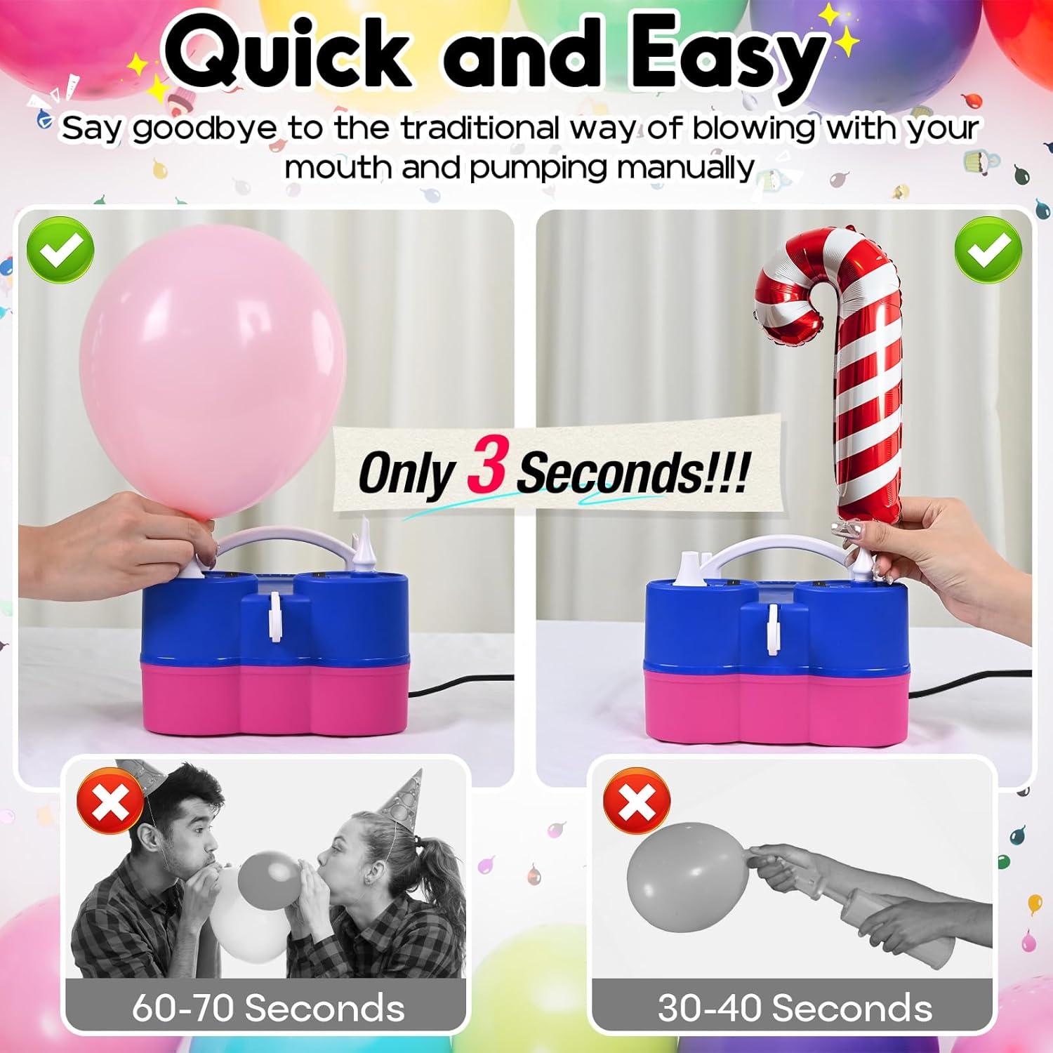 Bomba de aire eléctrica 3 en 1 Lingqiang para globos y inflables