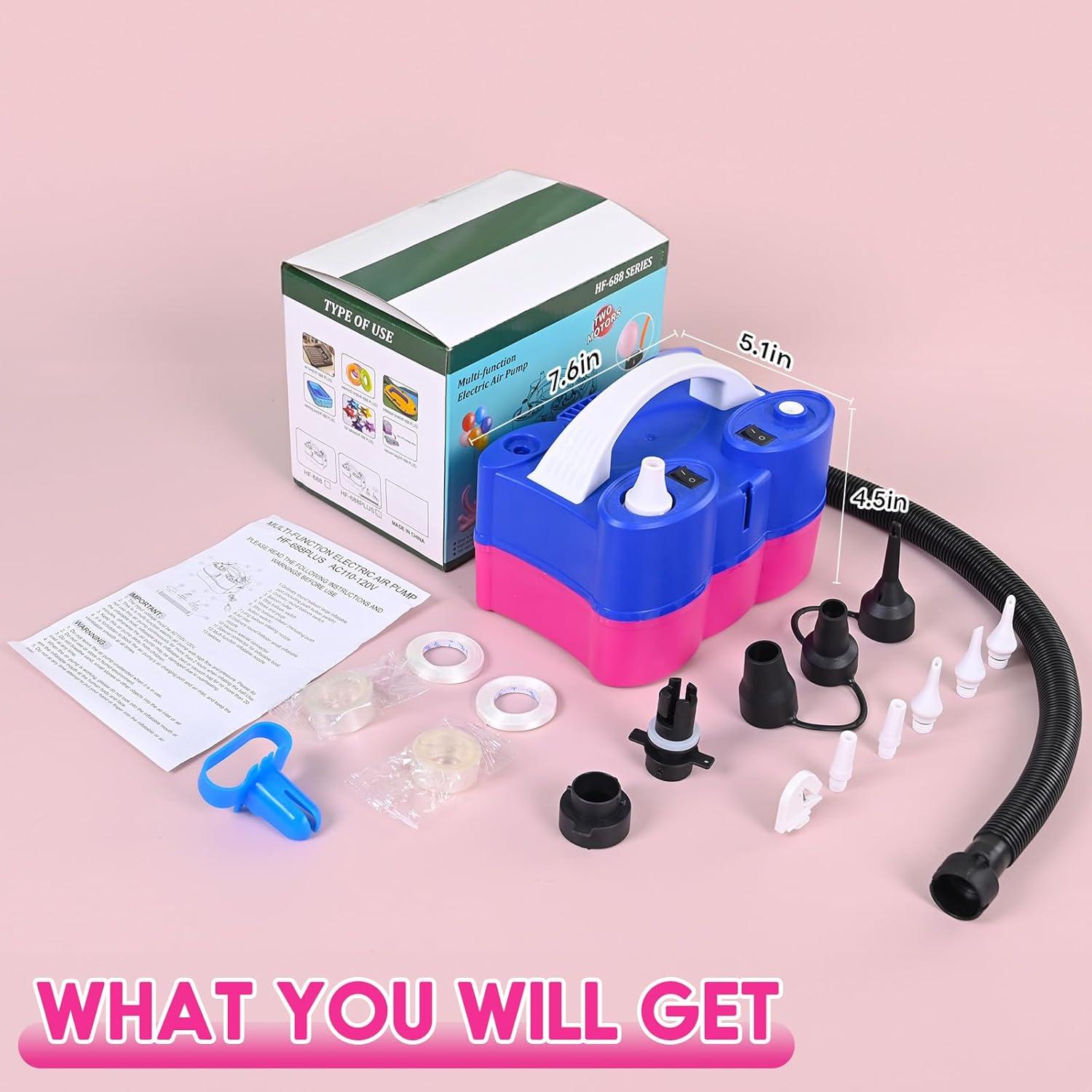 Bomba de aire eléctrica 3 en 1 Lingqiang para globos y inflables