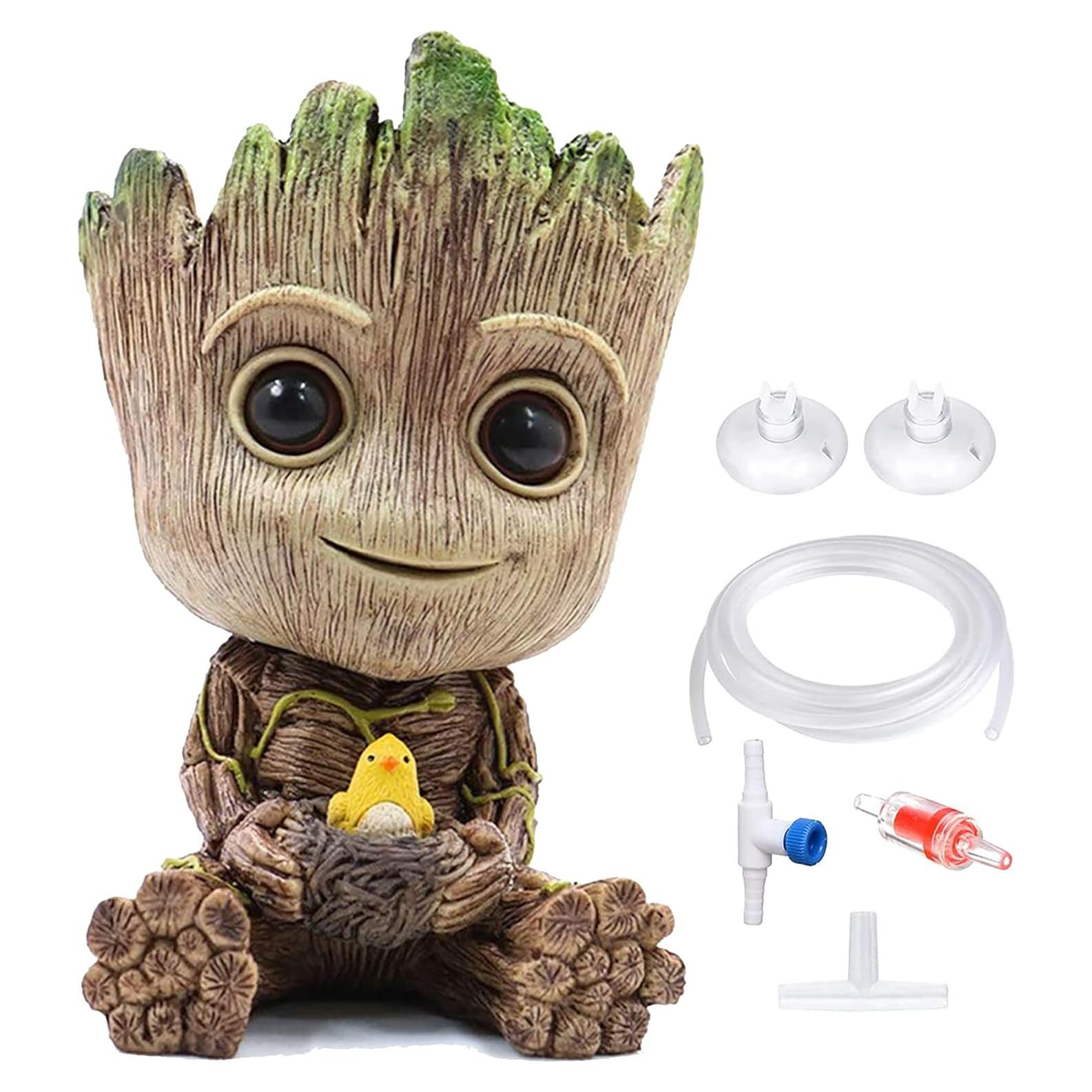 Aire Burbujeador TEEMO Groot para Acuario - Decoración Resina 10 cm