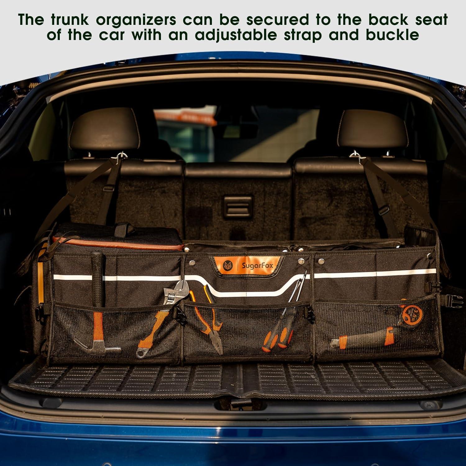 Organizador de Maletero SugarFox 95L Impermeable Plegable Negro