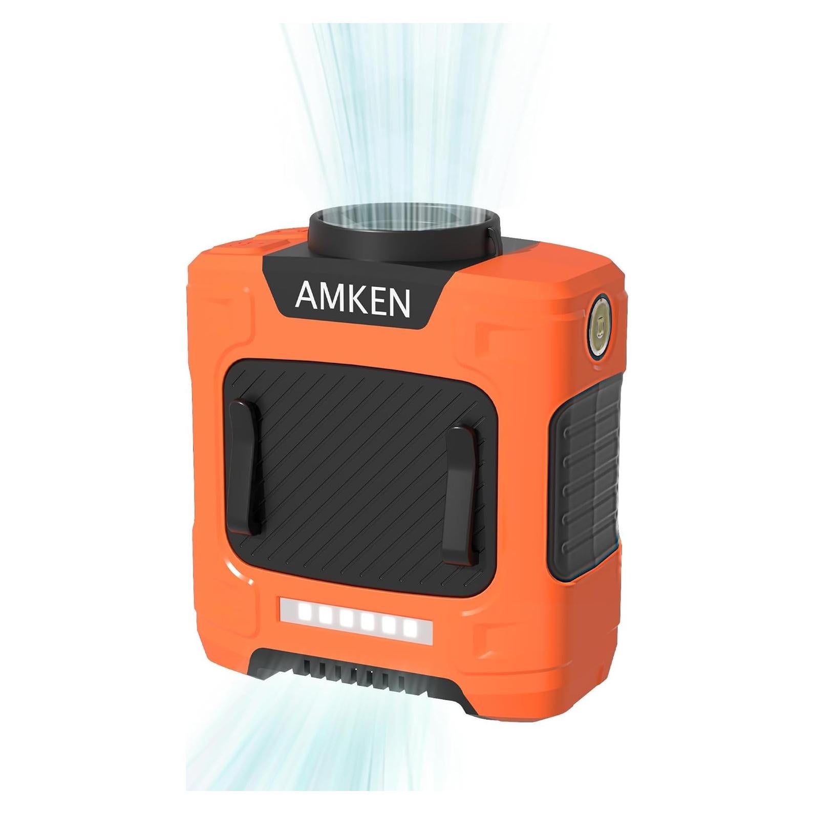 Ventilador de Cintura AMKEN - Clip Portátil 3 Velocidades 10000mAh