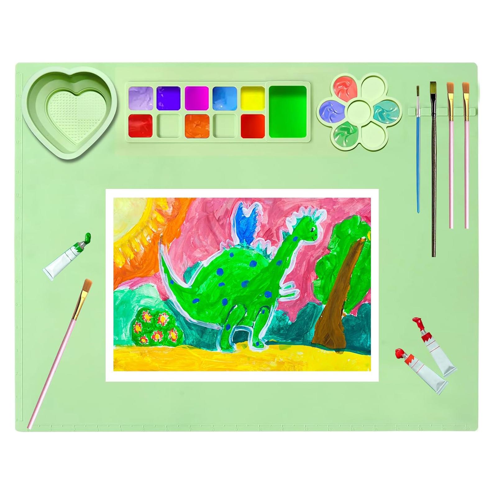 Alfombrilla de Pintura de Silicona AMNCML 50.8x40.6cm Verde