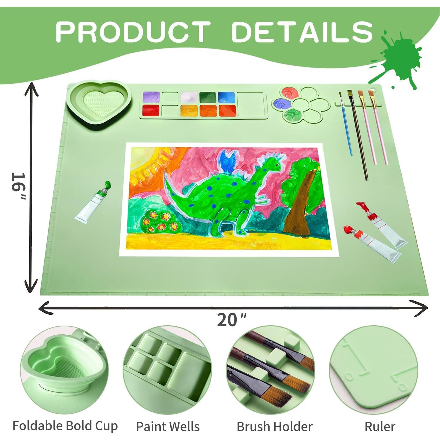 Alfombrilla de Pintura de Silicona AMNCML 50.8x40.6cm Verde