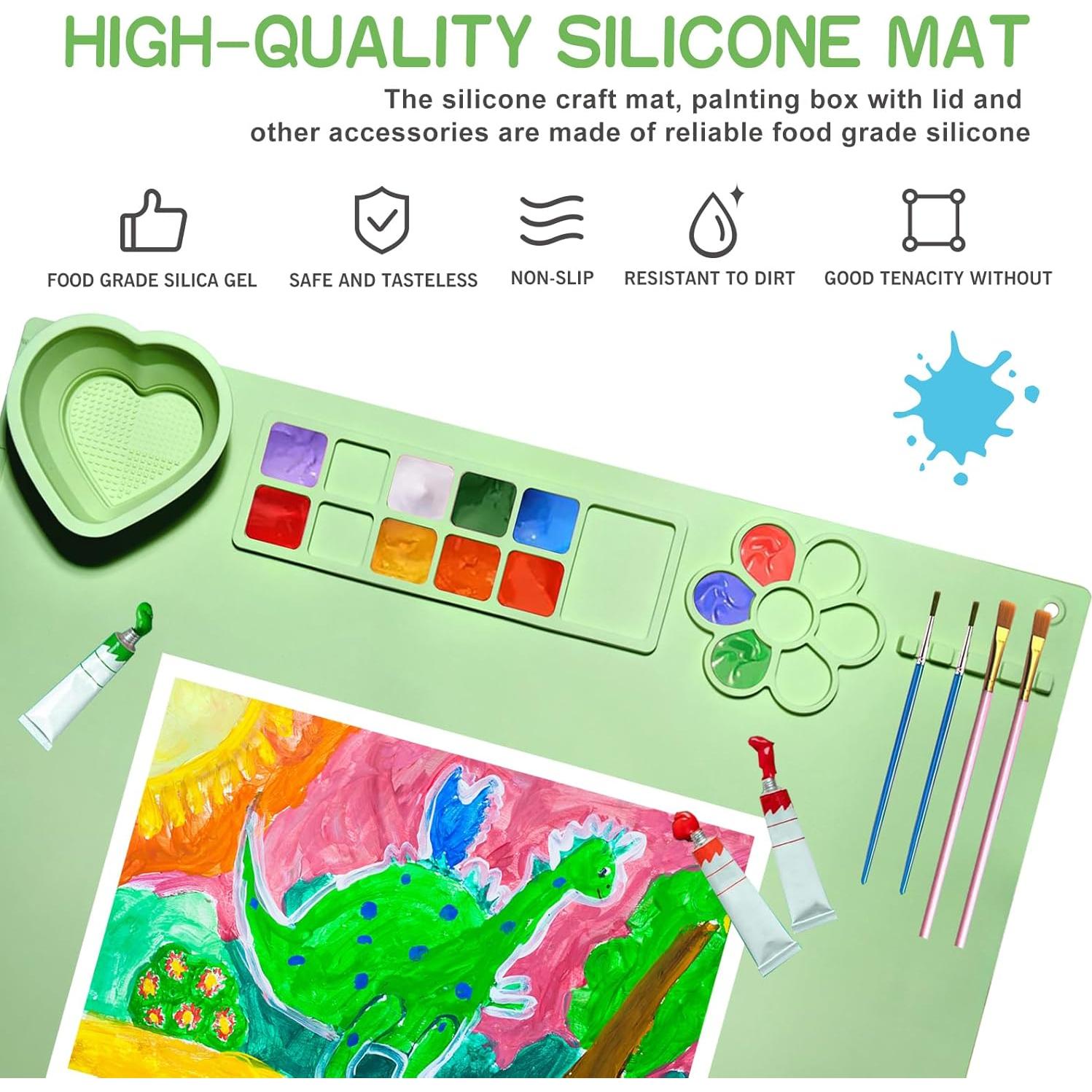 Alfombrilla de Pintura de Silicona AMNCML 50.8x40.6cm Verde