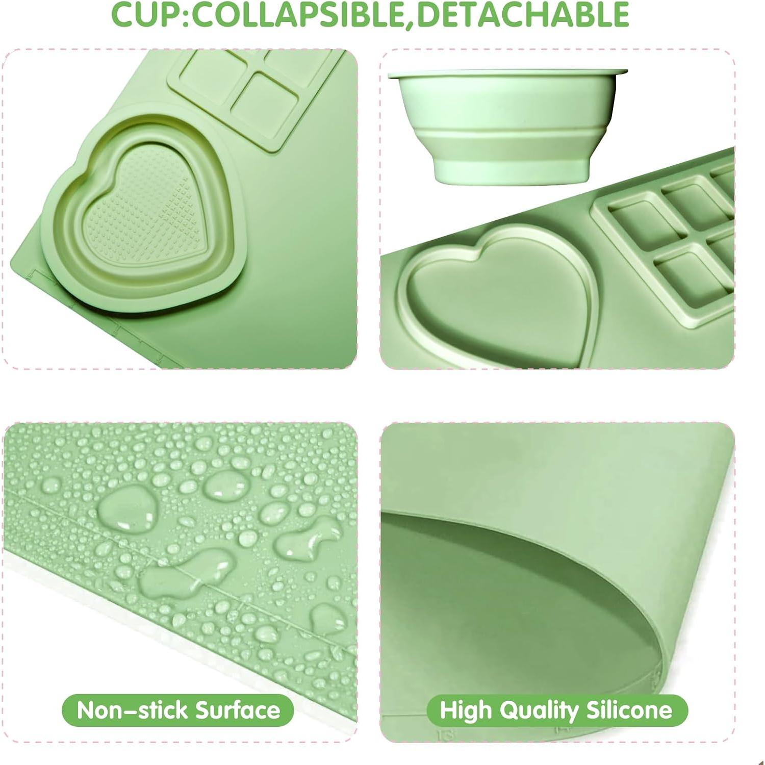 Alfombrilla de Pintura de Silicona AMNCML 50.8x40.6cm Verde