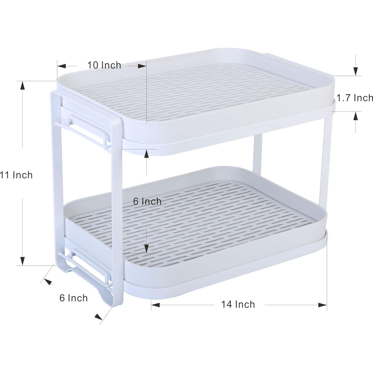 Estante para Secar Tazas Zosenley 2 Niveles con Bandeja Drenaje