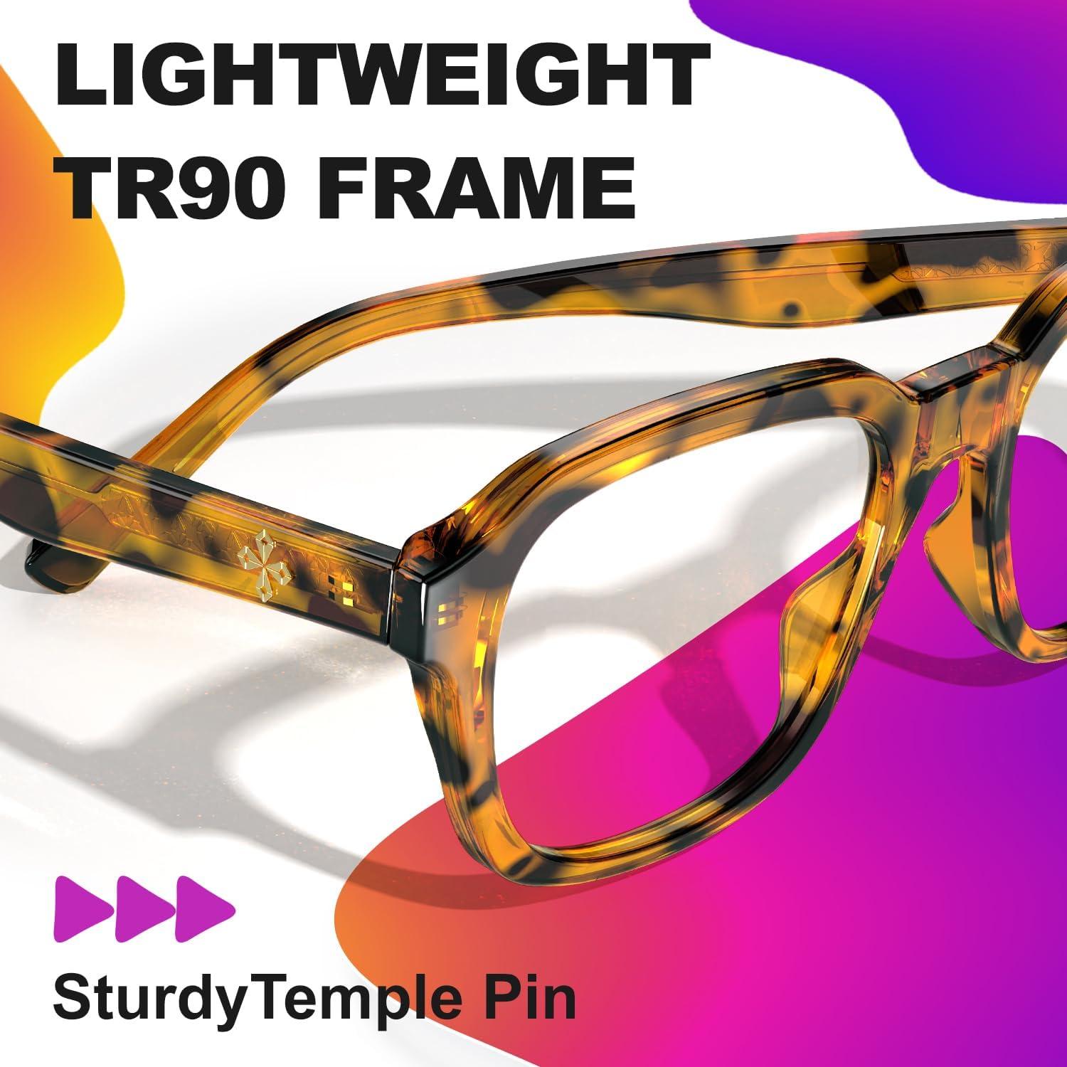 Gafas de Bloqueo de Luz Azul VISOONE Bennett Unisex Grande