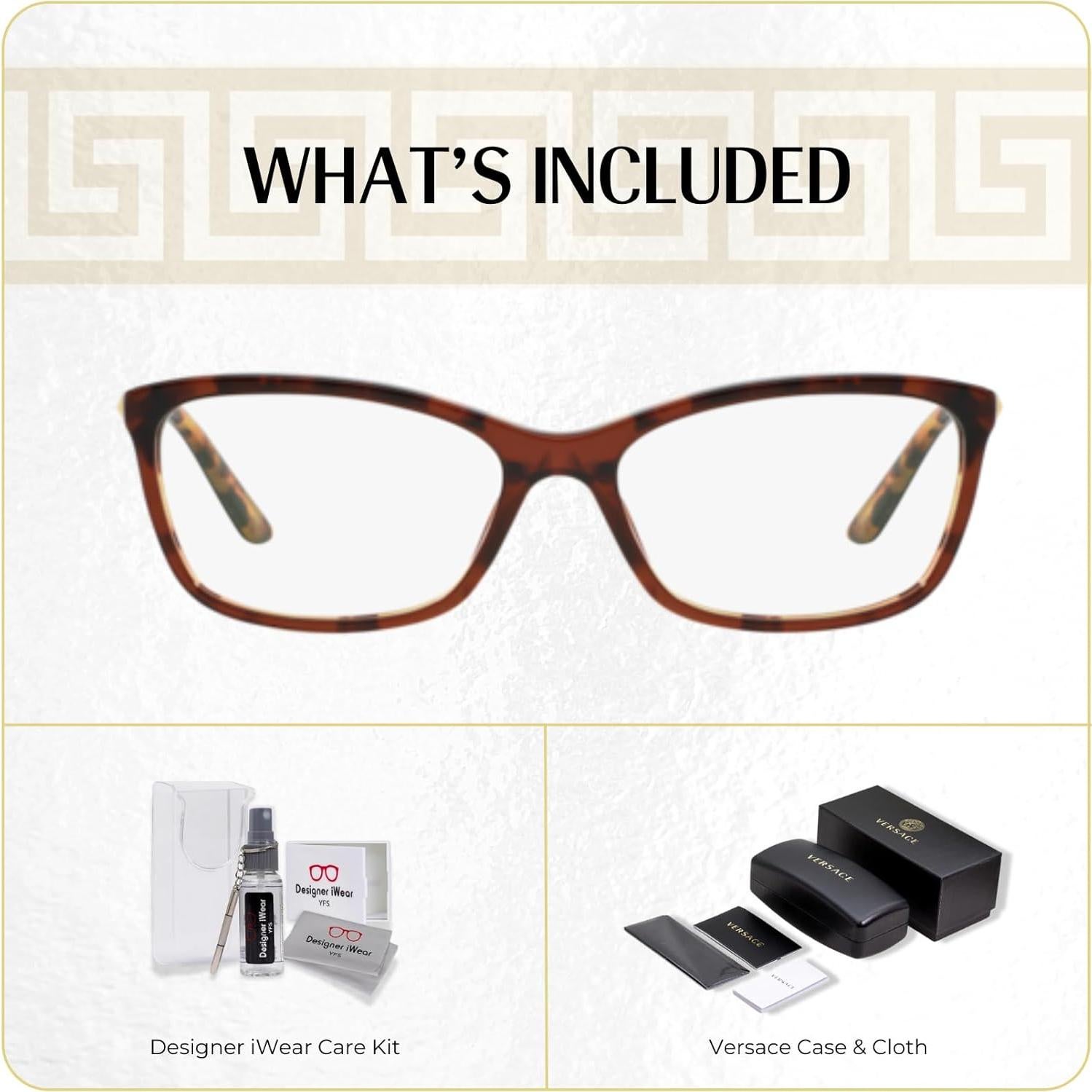 Gafas de sol Cateye Versace VE3186 para mujeres + Kit de cuidado