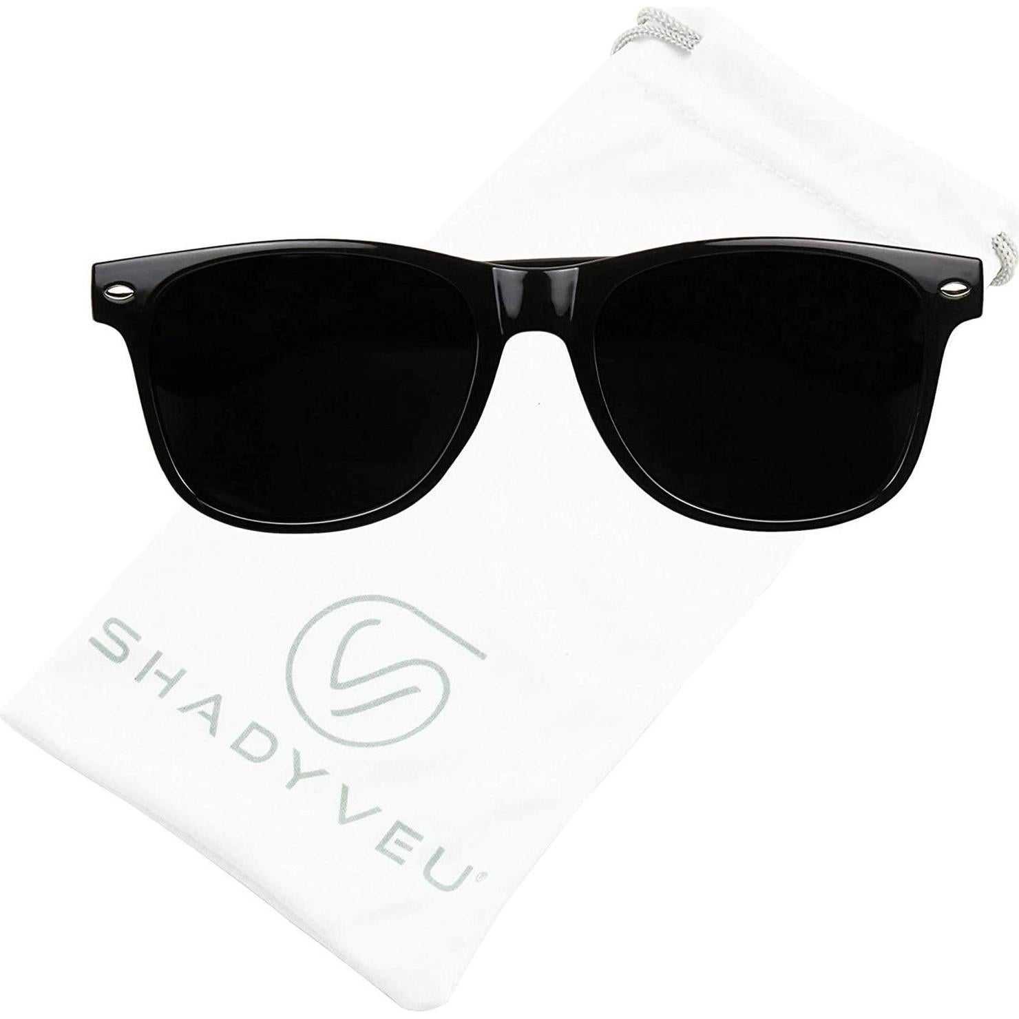 Gafas de sol redondas ShadyVEU UV400 negras retro 80s
