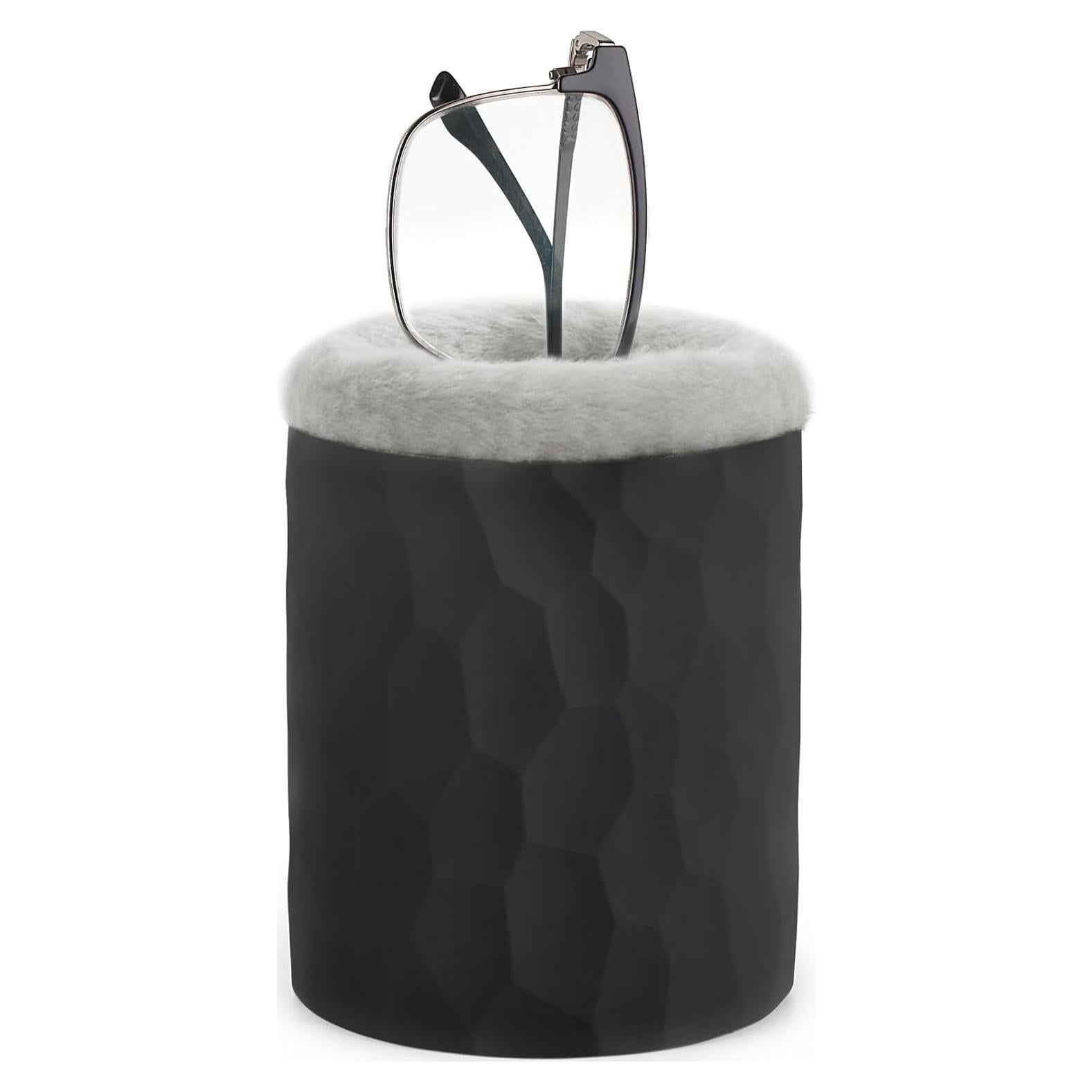 Soporte para Gafas Forrado de Peluche Mkono Negro - Organizador de Escritorio