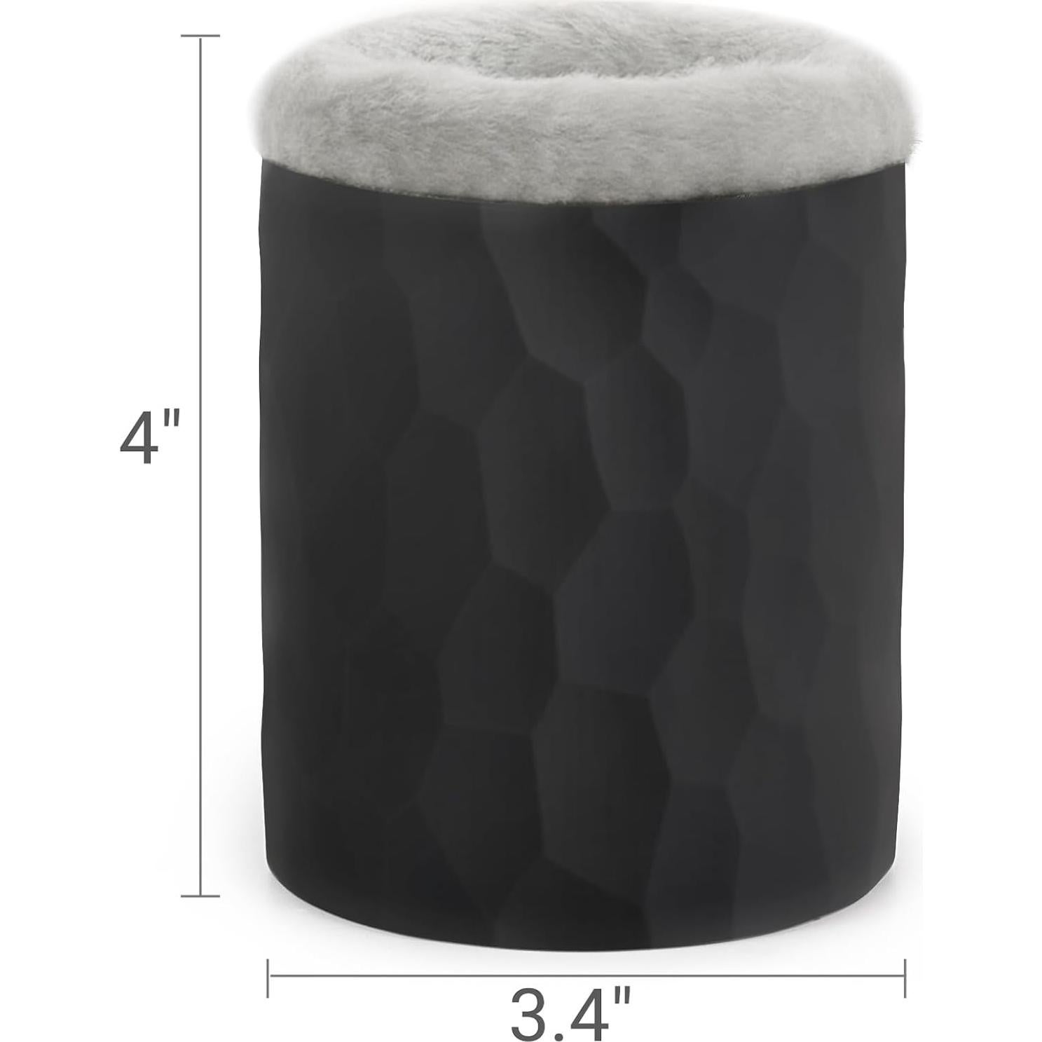 Soporte para Gafas Forrado de Peluche Mkono Negro - Organizador de Escritorio