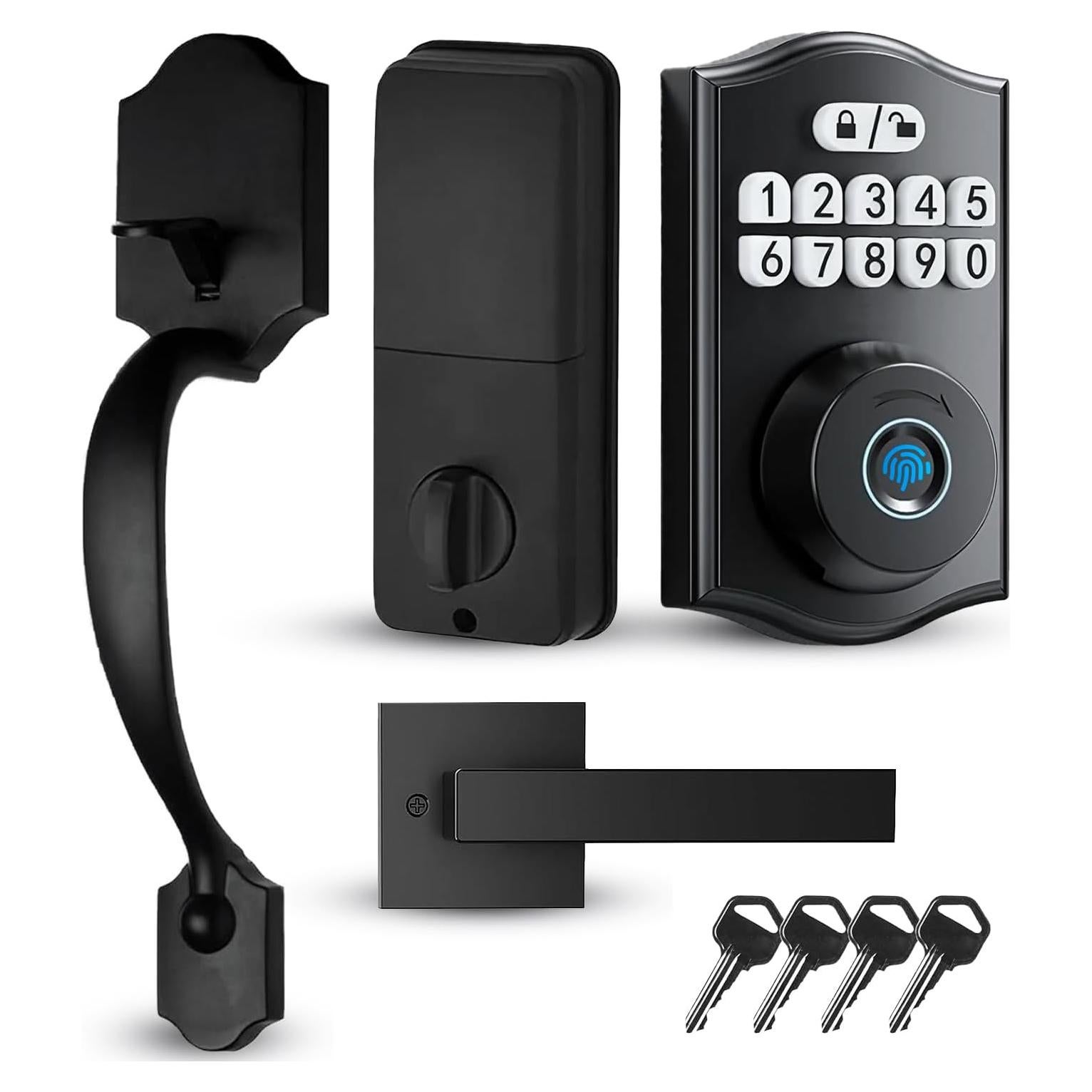 Cerradura Inteligente Miko Group Huella Dactilar Negra 2.21 kg