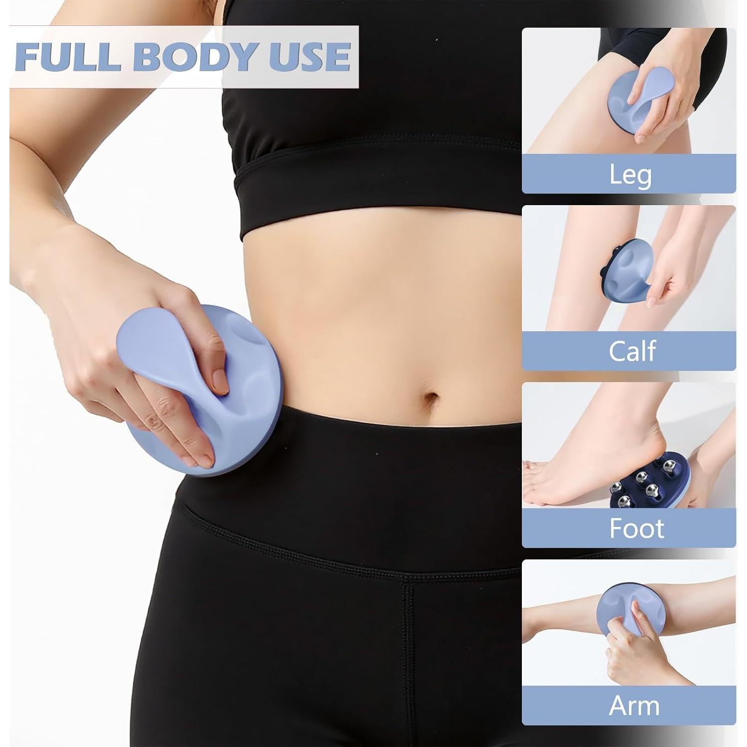 Rodillo de Masaje Linfático iunxkmi Azul - Drenaje y Celulitis